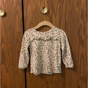 Colored Organics Print Ruffle Top